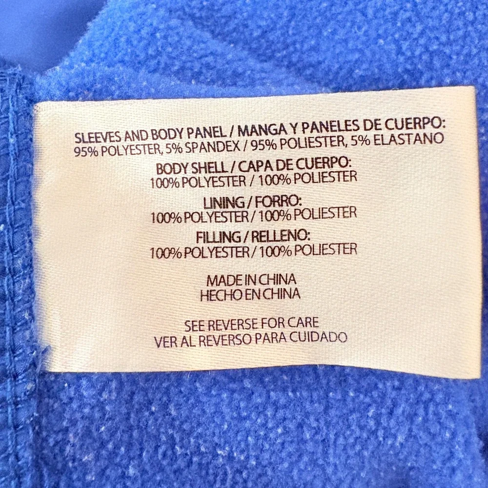 Orvis Blue Men's Hybrid Puffer Fleece Full Zip Jacket XL Quilted Outdoor Layer